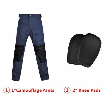 Hooded Shirt/ Pants Pads Tactical Camo Military Shooting Training Sport Hiking L