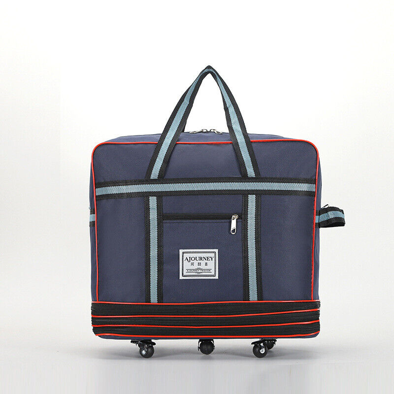 Oxford Luggage Box with Wheels Travel Bag Foldable Moving Storage Large Capacity