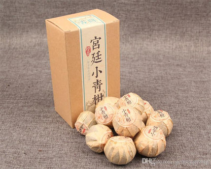 100g Yunnan Pu-erh Tea Xinhui Green Citrus Puer Tea Small Black Pu Er Cooked Tea