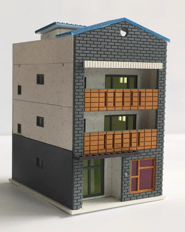 1:150 N Scale Railway Scene Japanese Buildings Model Kits Assembly Toys