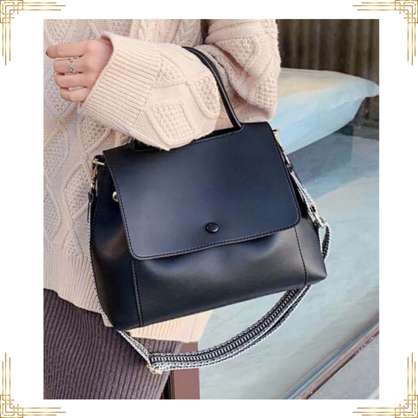 Women Fashion LEATHER Shoulder Crossbody Handbag Casual Luxury Female Tote Bag