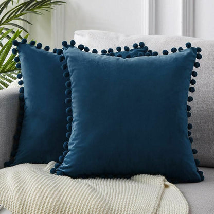 Cushion Cover Soft Velvet Decorative Pillows Throw Case Solid Luxury Homes Seat
