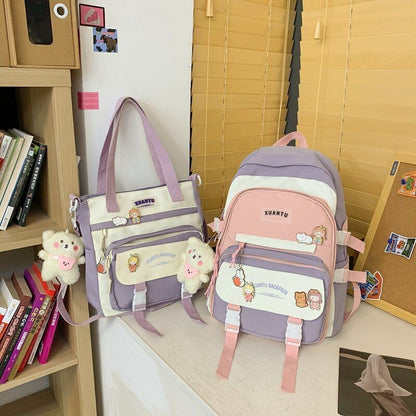 Backpack Shoulder Bags Multi Pockets Waterproof School Bag 31*11*32CM Blue Black