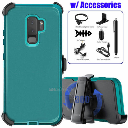 For Samsung Galaxy S9 /S9 PLUS Belt Holster Case Hard Shockproof Cover Accessory