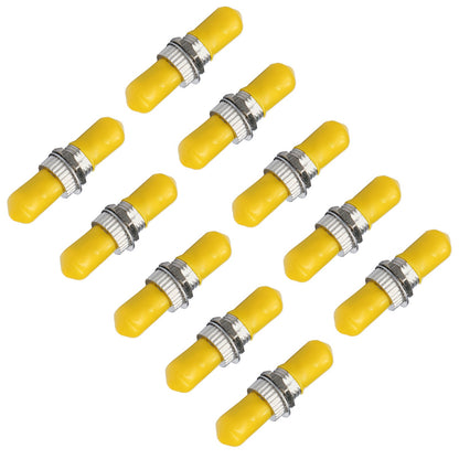 10 Pcs Fiber Optic Adaptor ST to ST Singlemode Single Cable Connector Coupler F