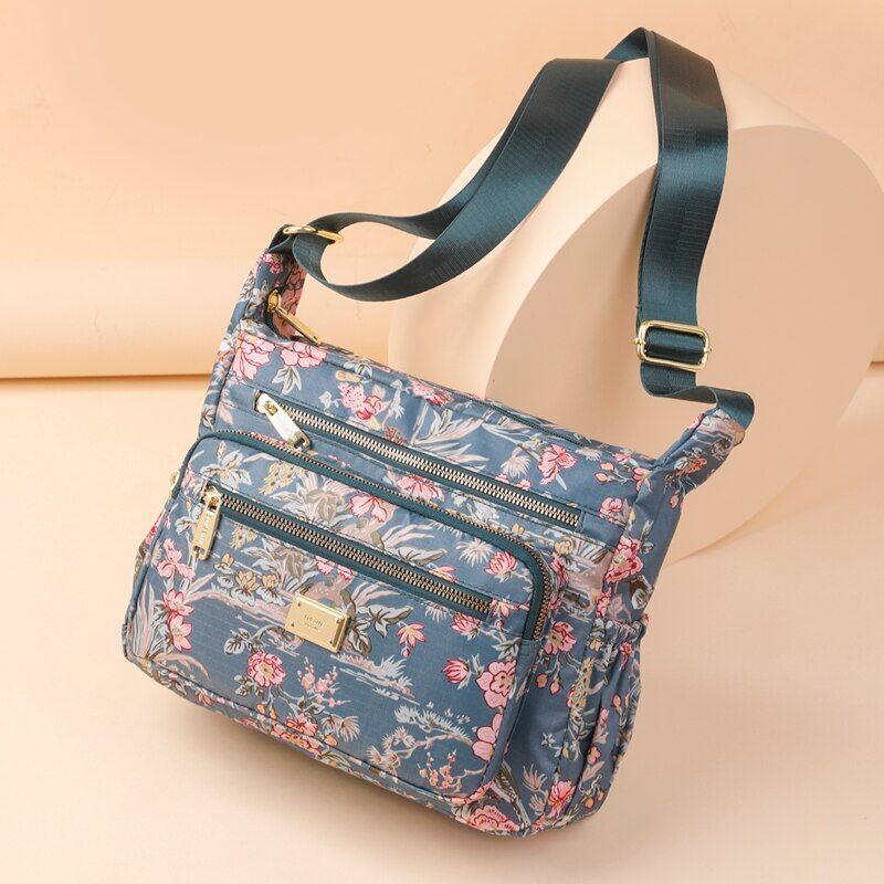 Crossbody Casual Shoulder Bag Rural Style Cloth Nylon Waterproof Shopper Handbag