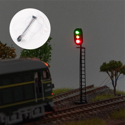 1:87 Scale Signal Traffic Light Model 8.3cm Traffic Light Black Post With Ladder
