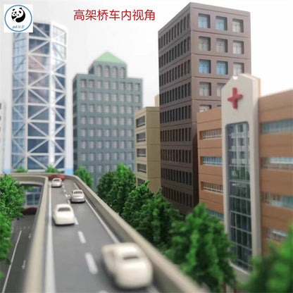 1/300 Scale City Scene Building Viaduct High-Rise Building Model Set Toy
