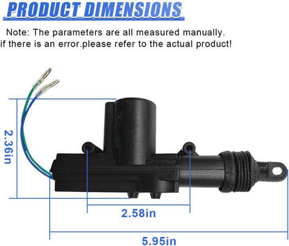 4x Universal Car Auto Heavy Duty Power Slave Door Lock Actuator Motor 2 Wire 12V