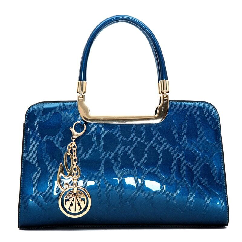 Leather Tote Bag Simple Stone Pattern Women's Handbag