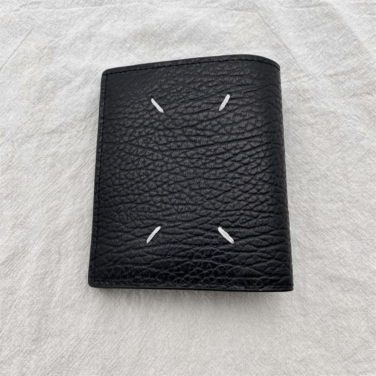 Cowhide Black Wallet Fashionable Simple Genuine Leather Wallet Card Bag 11*2*9CM
