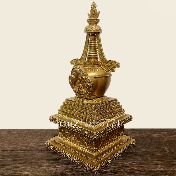 23.5cm Tibetan Buddha Pagoda Buddha Utensils Bodhi Pagoda Buddha Hall Ornaments
