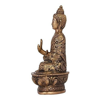Brass Lord Blessing Gautam Buddha Idol Statue Figurine Home Decor