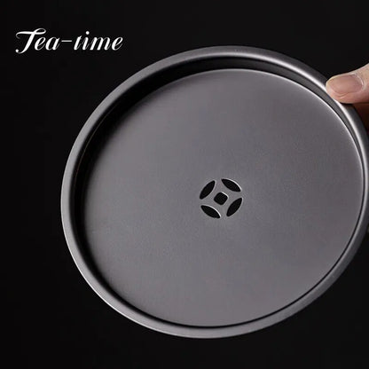 200ml Retro Ceramic Dry Brewing Table Fruit Plate Tea Tray Kungfu Tea Ceremony