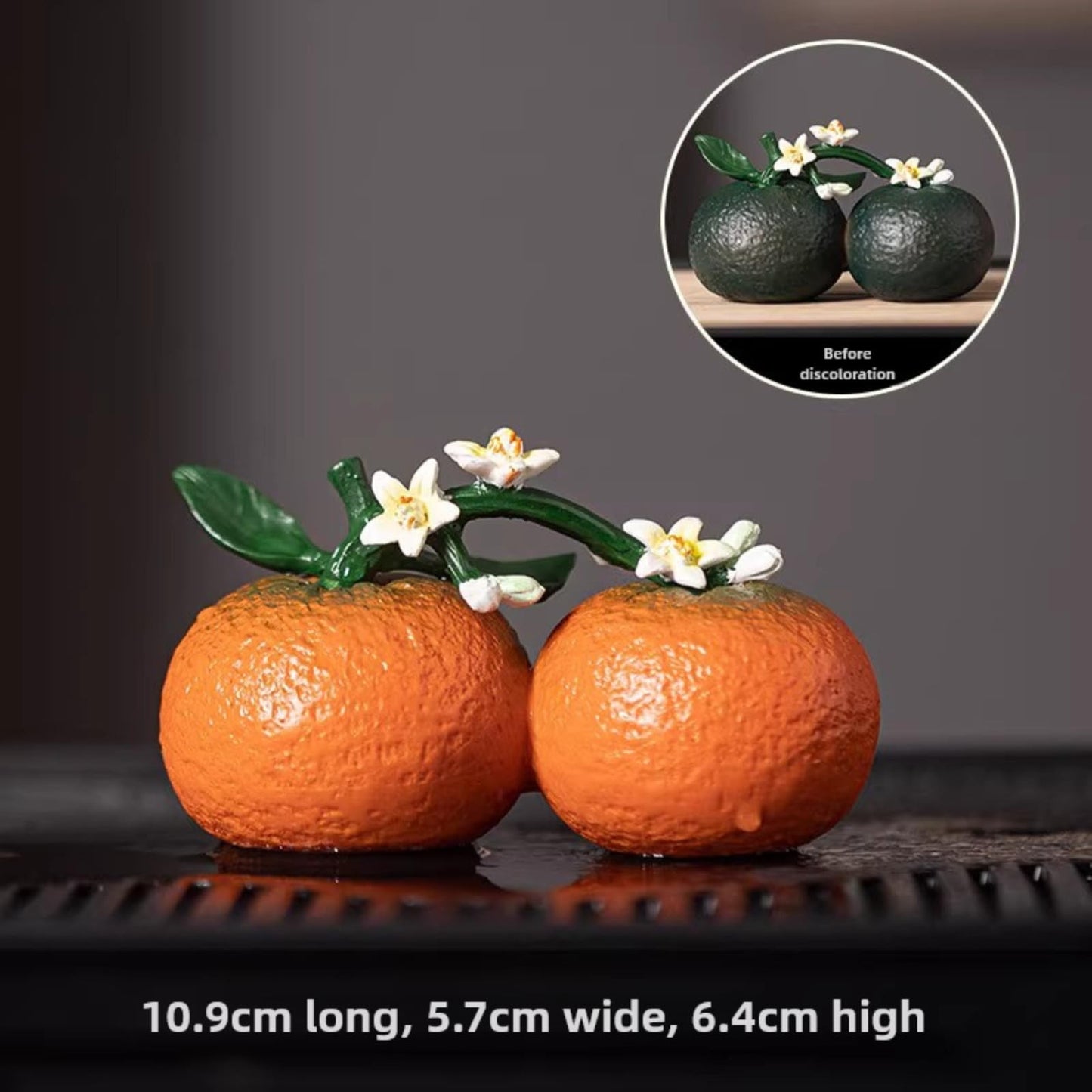 Color Change Resin Tea Pet Ornament 10.9cm Tea Play Kung Fu Tea Tray Accessories