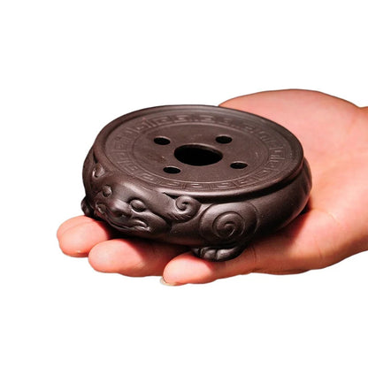 11cm Chinese Purple Clay Handmade Teapot Pad Pot Holder Tea Tray Base Tea Holder