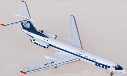 1:500 Herpa LOT Tupolev TU-134A Passenger Aircraft Plane Diecast Airplane Model