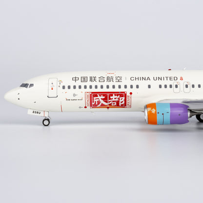 1:200 NGmodels China United Airlines B737-800 Passenger Airplane Diecast Model