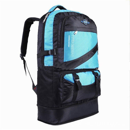 60L Men Nylon Backpack Travel Pack Sports Bag Outdoor Hiking Camping Backpack