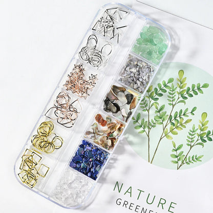 Nail Art Charms Flakes Abalone 3D Irregular Slice Shell Stone DIY Manicure Decor
