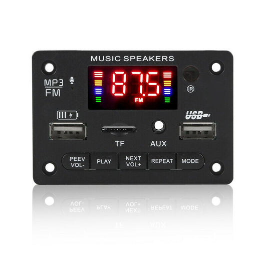 Wireless Bluetooth 5.0 MP3 Decoding Board Module Car Stereo With Remote Control
