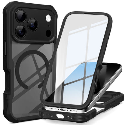 For iPhone 17/17Pro/ 17Air/17Pro Max Anti-slip Edge Tempered Glass Phone Case