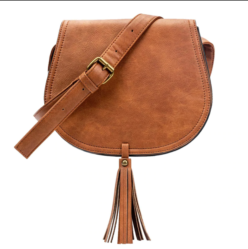 Celela Women Girl Fashion Tassel Crossbody Saddle Shoulder Handbag Daily Bag