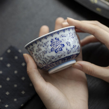 Chinese Tea Cup Blue-and-white Porcelain Master Cup 120ml Ceramic Cup Of Tea New