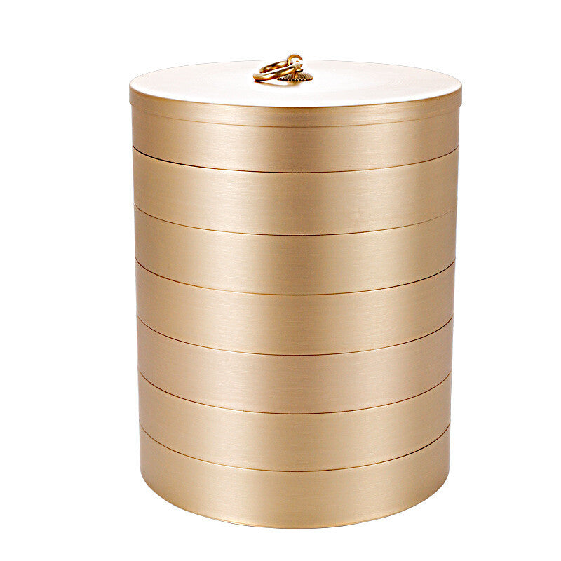 Pure Copper Tea Canister With Lid For Pu'er Tea Cake Handmade Sealed Tea Jar New