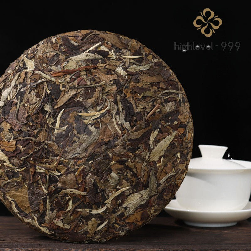 357g White Tea Cake Aged Shoumei Yunnan Ancient Tree Compressed Tea Cake