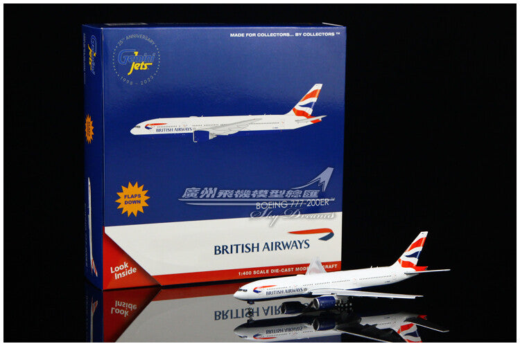 1:400 GeminiJets BRITISH AIRWAYS B777-200ER Airplane Diecast Aircraft Model