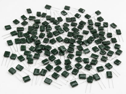 100 Pack Mylar Radial Capacitor 10% 100 Volt 0.0022 µF