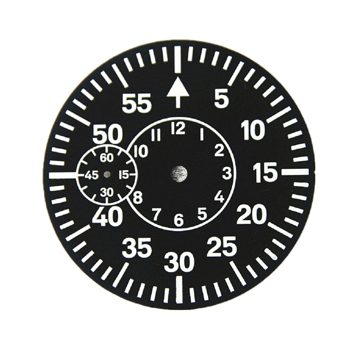 38.9MM Watch Pilot Dial Green Luminous Face Plate For ETA 6497 6498 Second @6/9