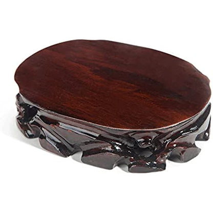 Stands Wooden Vase Base Oriental Oval Wood Vase Display Stands Pedestal