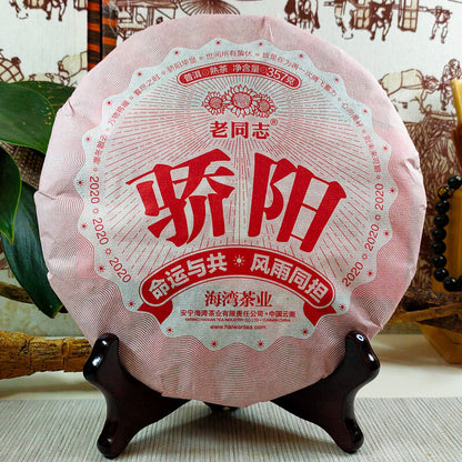 "Jiao Yang" 2020 Haiwan Old Comrade Blazing Sun Ripe Puerh Shu Puer Tea 357g