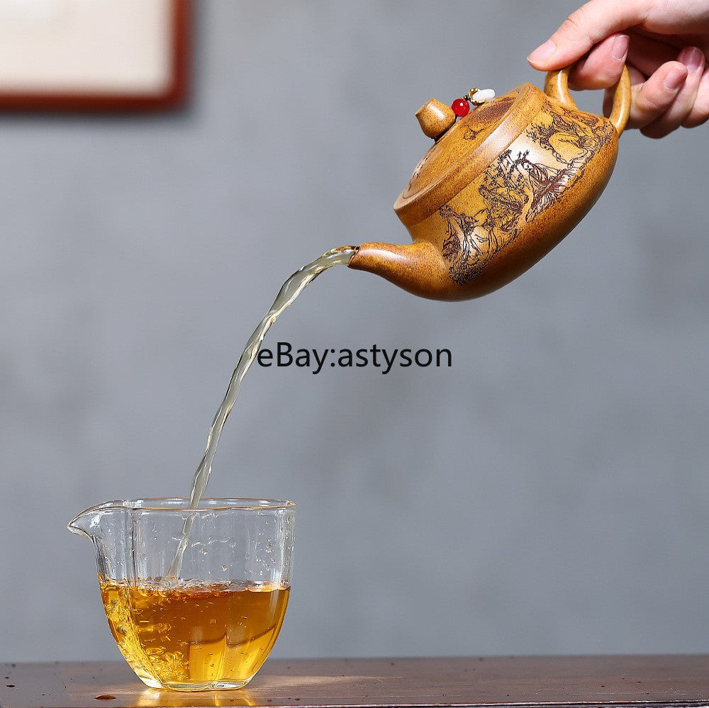 Handmade Tea Pot True Yixing Zisha Duan Clay Master Pot with Certificate Paper
