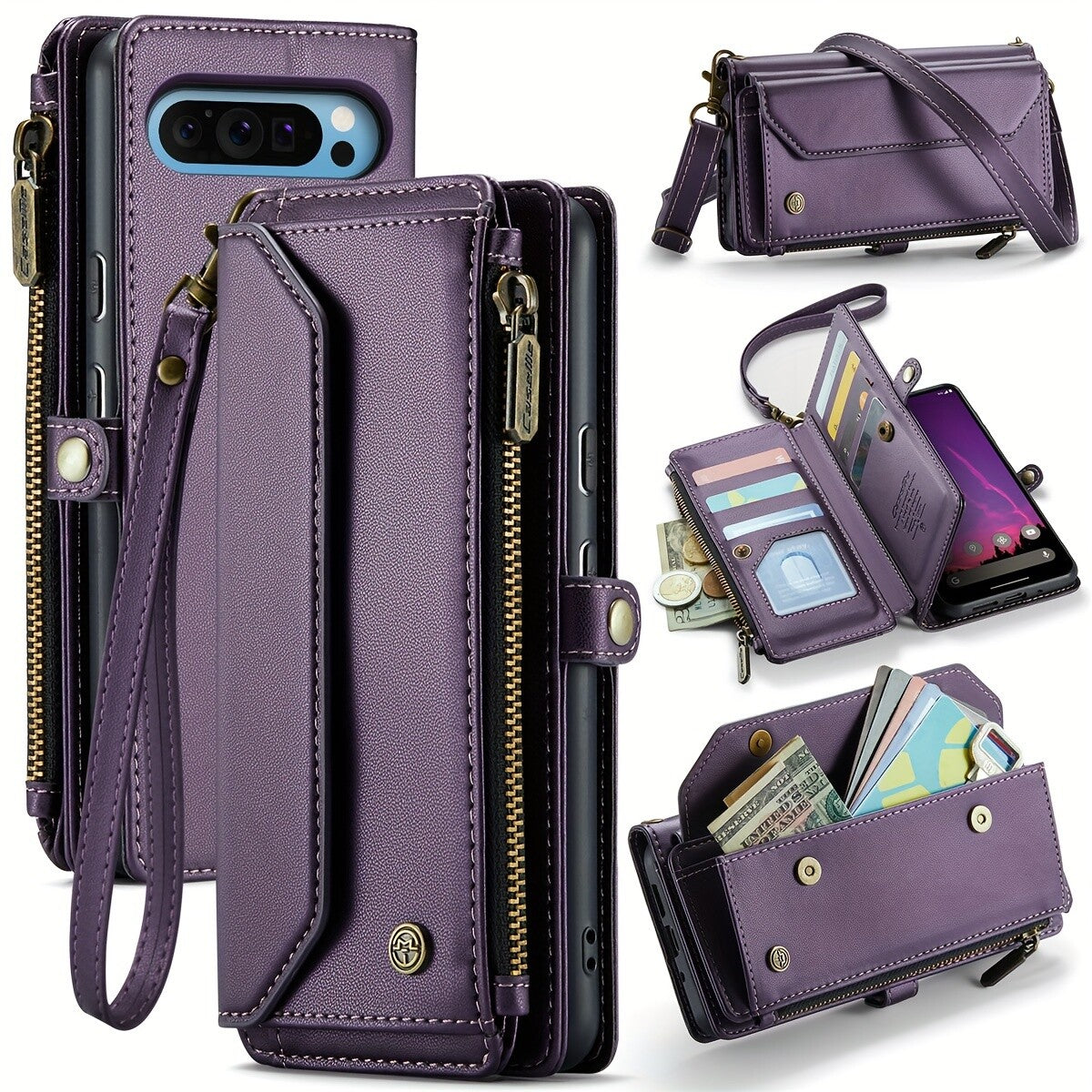 Crossbody for Google Pixel 9 Pro XL 9A 8 Pro 7A Pixel 9 Case Wallet Card Holder