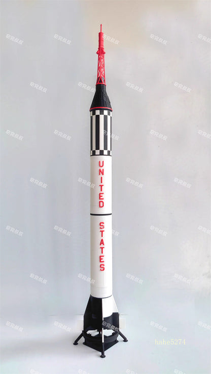 1/72 Scale Mercury-Redstone Carry Rocket Spacecraft Painted Model Toys Gifts