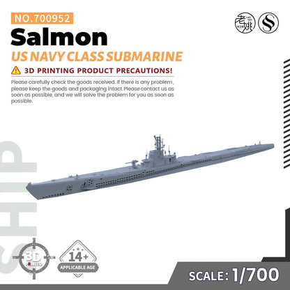 SSMODEL SS700952 1/700 Military Model US Navy Salmon Class Submarine