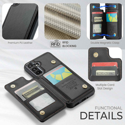 For Samsung Galaxy A16 Wallet Case with Card Holder for Women Men RFID Blocking