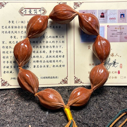 Large Shark Back Olive Nut Bracelet Yipintang Iron Core Plain Wenwan Hand String