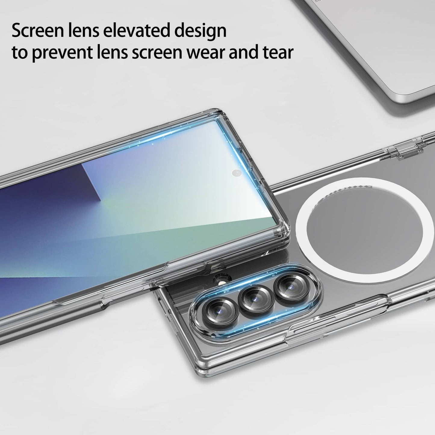 For Samsung Galaxy Z Fold 7 Magnetic Case Shockproof Hinge & Screen Protector