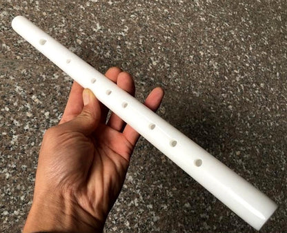Chinese Whtie Jade Stone Flute Dizi Music Flauta Traditional Musical Instrument