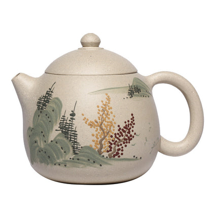 yixing zisha teapot with certificate paper marked dragon egg shape real Tea pot