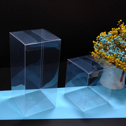 25X Clear PVC Boxes Wedding Party Favour Shop Display Transparent Plastic Box