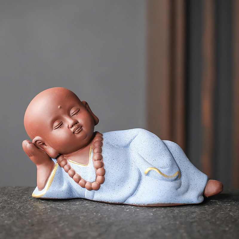 1pc Tea Pet Yixing Zisha Tea Play Purple Clay Table Decoration Little Monk