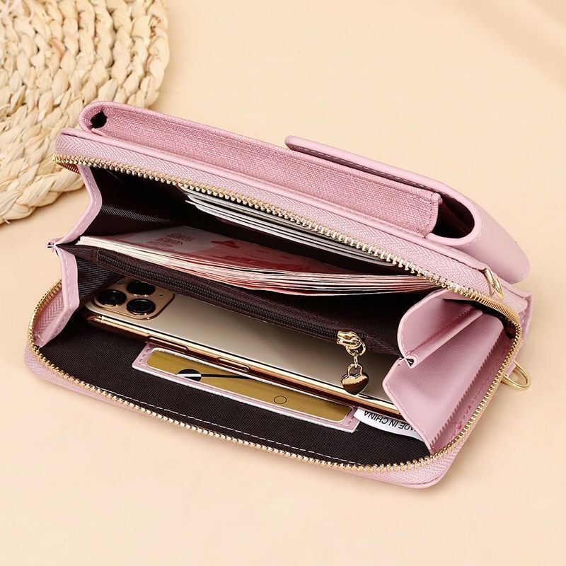 Women's Messenger Bag Mobile Phone Shoulder Wallet Leather Crossbody Coin Purse