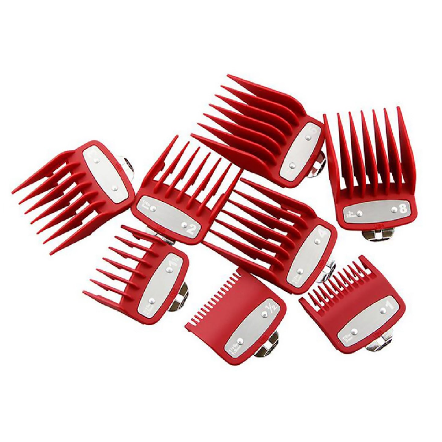 8PCS Hair Clipper Cutting Guide Combs With Metal Clip Replacement Tools For WAHL