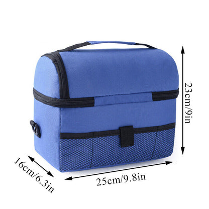 Insulation Pack Lunch Bag Double-layer Fresh-keeping Bag Picnic Pouch Ice Pack