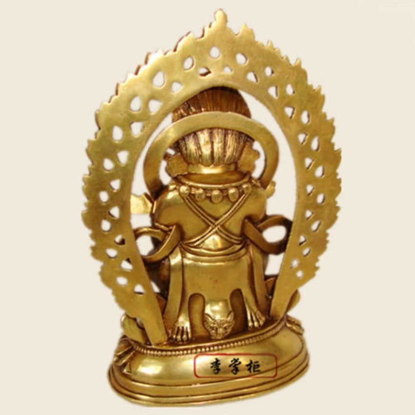 Buddhist Handmade Brass Statue Mahakala Two Arm Maha Gala Mahakala Collection